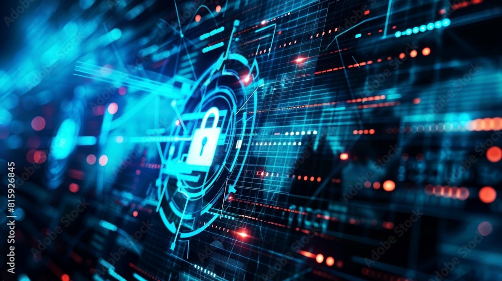 Fototapeta premium background digital security network