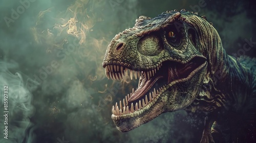 cinematic dinosauria portrait dramatic prehistoric creature digital illustration concept © Bijac