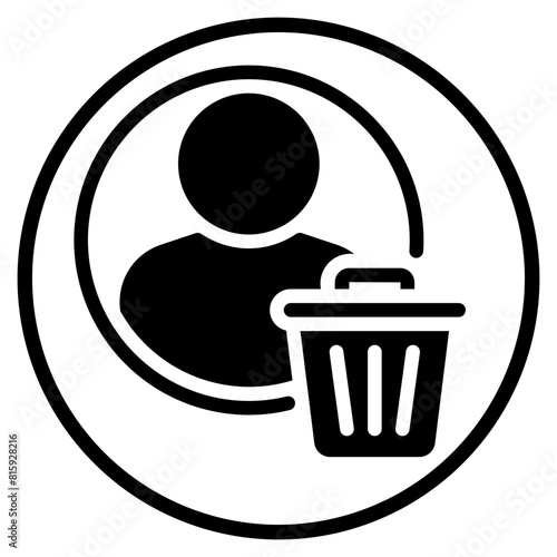 trash glyph icon