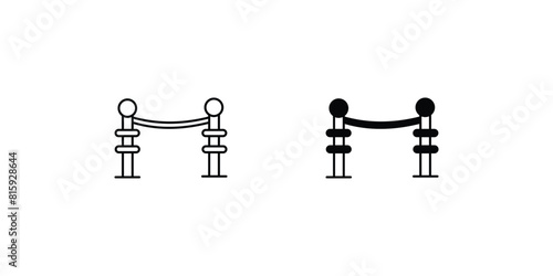 barrier icon with white background vector stock illustration