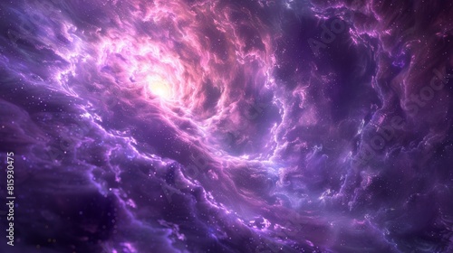 3d Enigmatic Toroidal Vortexes on Nebula Purple Background with Fine Grain