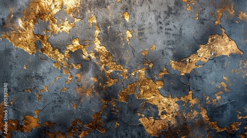 Embrace the opulence of a wall with gold scuffs that offers a unique background that blends luxury with a sense of age. photo