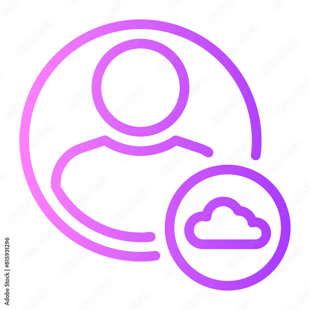 cloud gradient icon cloud gradient icon