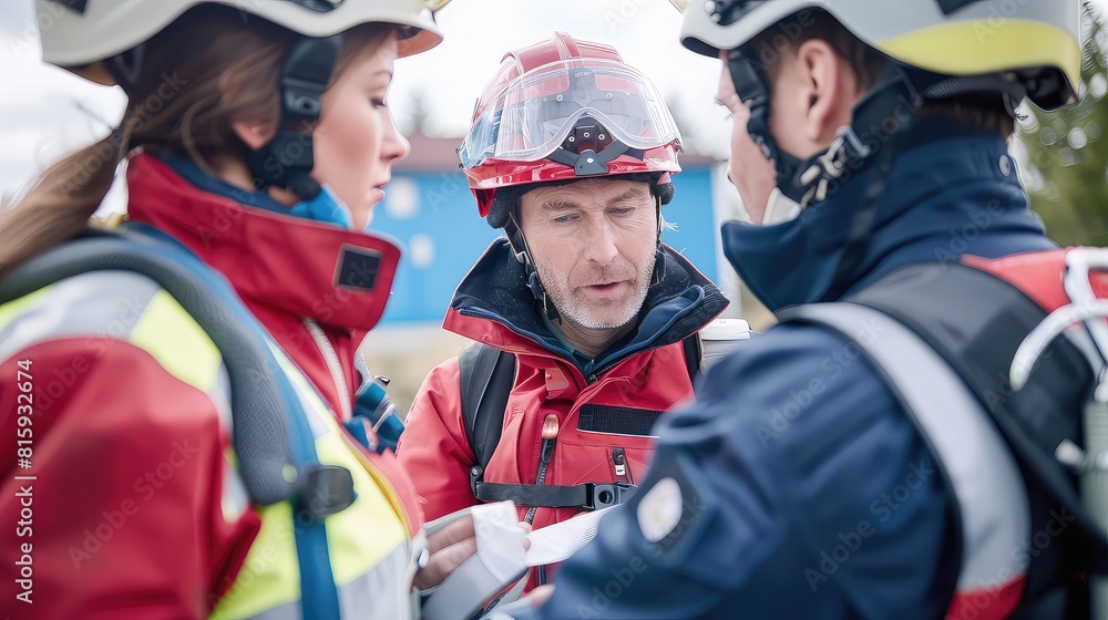 Rescuers demonstrating proper technique as they immobilize a patient's neck with a splint, showcasing their expertise in providing advanced pre-hospital care. Rescuers demonstrating proper technique as they immobilize a patient's neck with a splint, showcasing their expertise in providing advanced pre-hospital care.