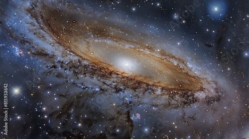 A portrait of the Andromeda galaxy, the nearest spiral galaxy to the Milky Way. photo