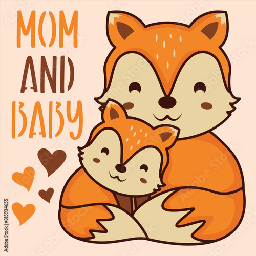 Mother And Baby Fox Layered Papercut