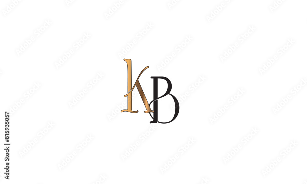 KB, BK , K , B, Abstract Letters Logo Monogram KB, BK , K , B, Abstract Letters Logo Monogram