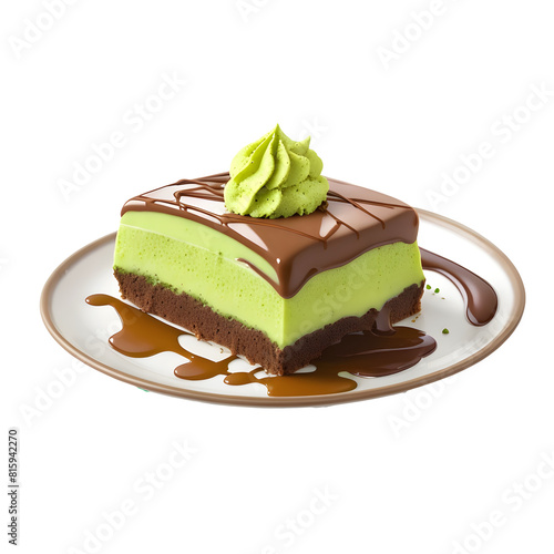 Delicious matcha pudding