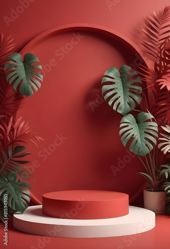 A red pot with a plant in it that says  potted 