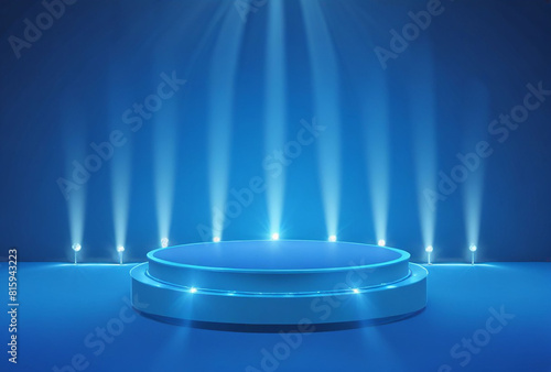Realistic 3d podium background