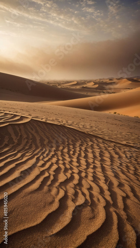 Sands of Time  Desert Landscape Shrouded in a Dramatic Sandstorm.