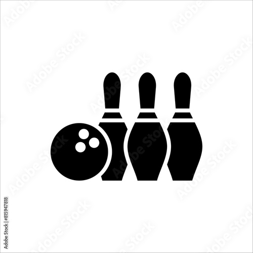 Bowling icon. Bowling icon vector design template for web design, app, and UI.