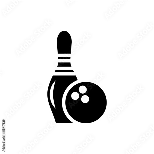 Bowling icon. Bowling icon vector design template for web design, app, and UI. photo