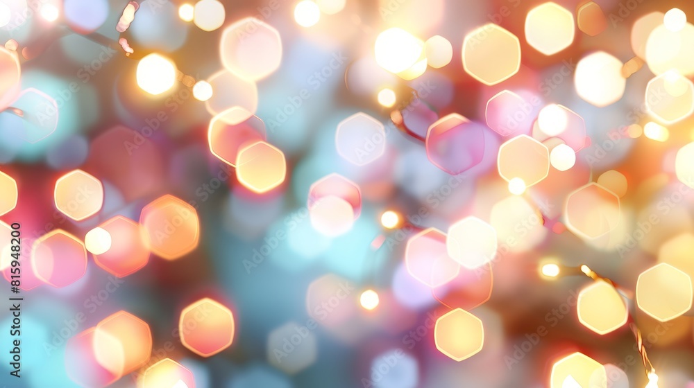 Obraz premium Bokeh lights and strings, perfect for holiday backgrounds or creative projects.