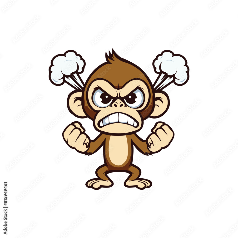 Angry monkey logo design, vector logo design, illustration Angry monkey logo design, vector logo design, illustration
