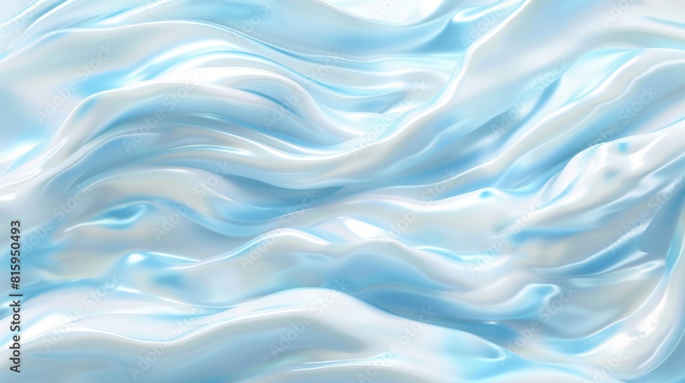 Texture of creamy light blue substance. Illustration of skin care cosmetics or toothpaste. Folds of cotton fabric with a clean effect after laundry detergent. Abstract smooth wavy background. Texture of creamy light blue substance. Illustration of skin care cosmetics or toothpaste. Folds of cotton fabric with a clean effect after laundry detergent. Abstract smooth wavy background.