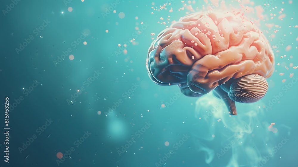 The concept of the human brain. The concept of the human brain.