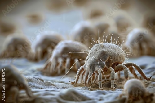 Dust mites magnified, revealing the allergens lurking in our homes photo