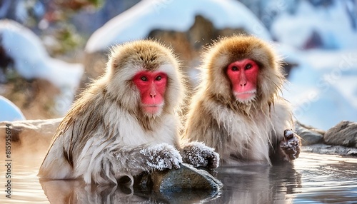 japanese macaque in the zoo photo