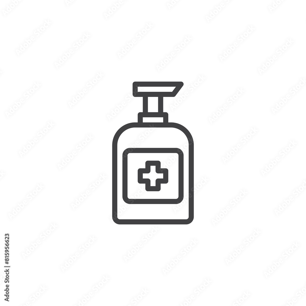 Hand sanitizer bottle line icon Hand sanitizer bottle line icon
