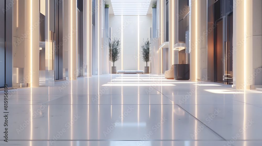 Stylish interior of modern hall : Generative AI Stylish interior of modern hall : Generative AI