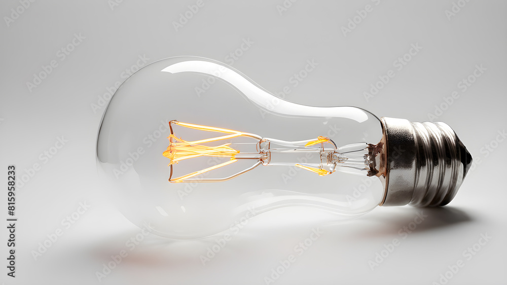 Burning light bulb background pattern on white background, Generative AI Burning light bulb background pattern on white background, Generative AI