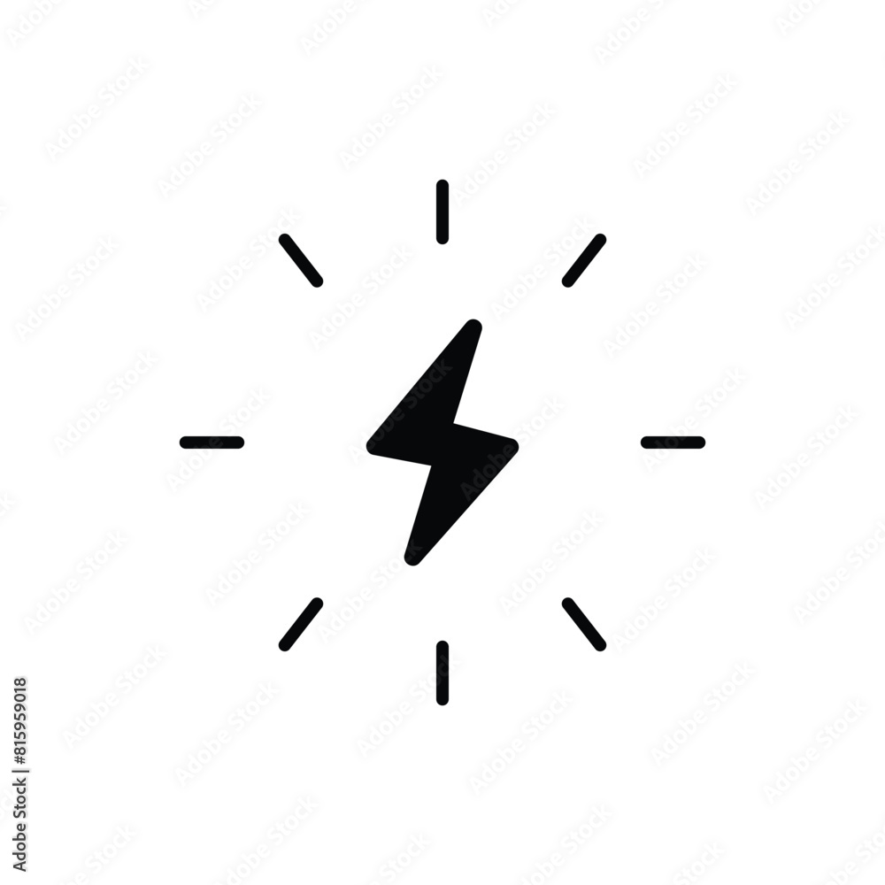 Lightning bolt icon. Simple solid style. Electricity, flash, thunder, spark, shock, light, power, thunderbolt, energy concept. Silhouette, glyph symbol. Vector illustration isolated. Lightning bolt icon. Simple solid style. Electricity, flash, thunder, spark, shock, light, power, thunderbolt, energy concept. Silhouette, glyph symbol. Vector illustration isolated.