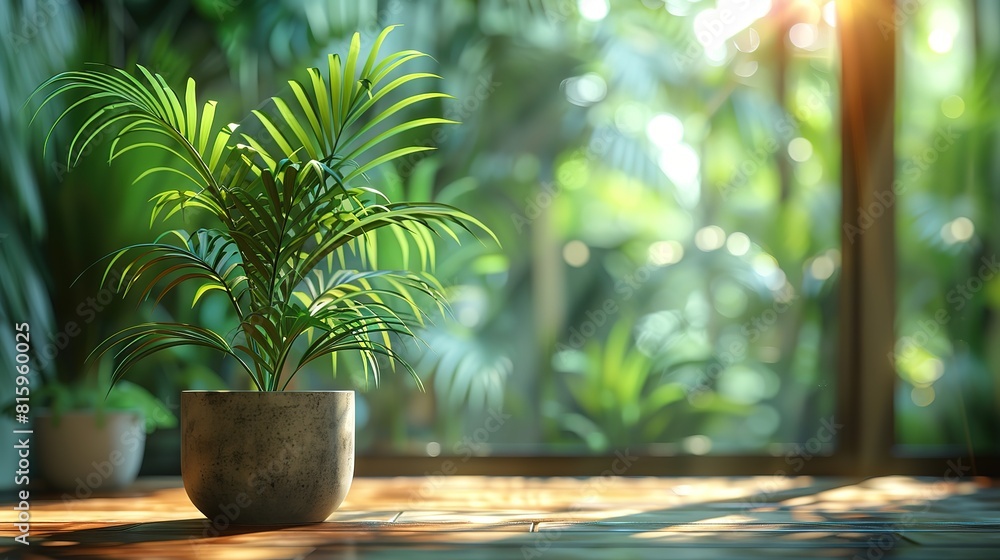 living room with tropical houseplant decorated with light and shadow plays, light and bokeh, Generative Ai living room with tropical houseplant decorated with light and shadow plays, light and bokeh, Generative Ai