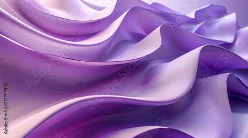 3d Organic Curved Shapes on Lavender Background with Fine Grain