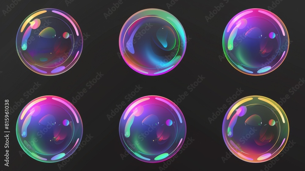 Abstract gradient spots isolated on transparent background. Modern illustration of rainbow colored dots, light refraction effect, blurred circles with holographic effects. Abstract gradient spots isolated on transparent background. Modern illustration of rainbow colored dots, light refraction effect, blurred circles with holographic effects.