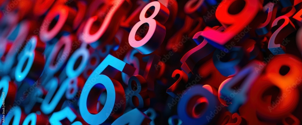 Numbers Background On A Light Bg 3D Rendering , 3D Rendering Numbers Background On A Light Bg 3D Rendering , 3D Rendering