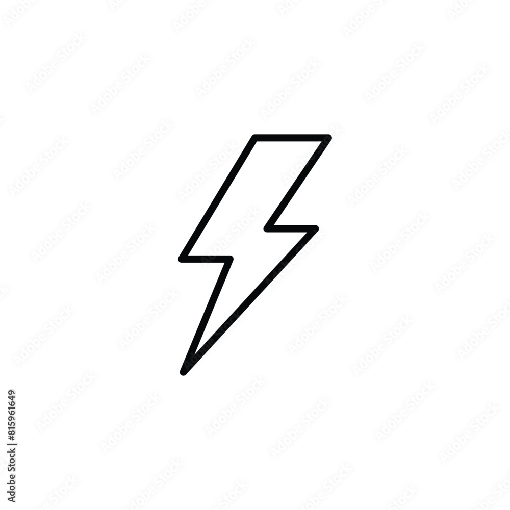 Lightning, electric power icon. Simple outline style. Thunder electricity, flash bolt, speed, thunderbolt, blitz, energy concept. Thin line symbol. Vector illustration isolated. Lightning, electric power icon. Simple outline style. Thunder electricity, flash bolt, speed, thunderbolt, blitz, energy concept. Thin line symbol. Vector illustration isolated.