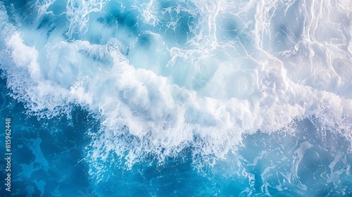 dynamic blue and white abstract ocean waves coastal seascape banner background