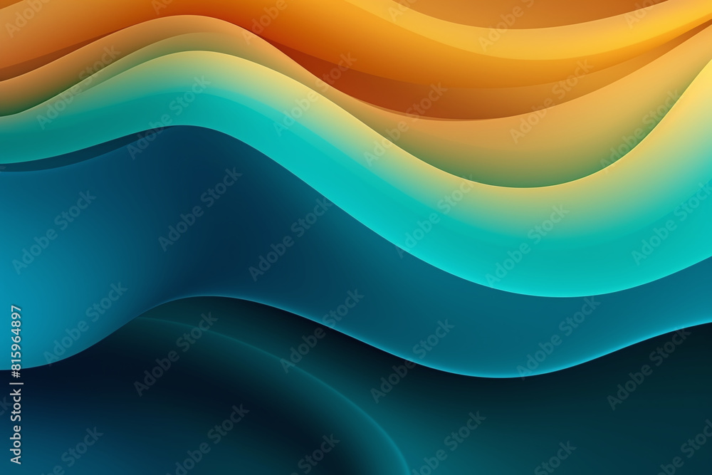 Obraz premium Colorful abstract waves blending on textured background