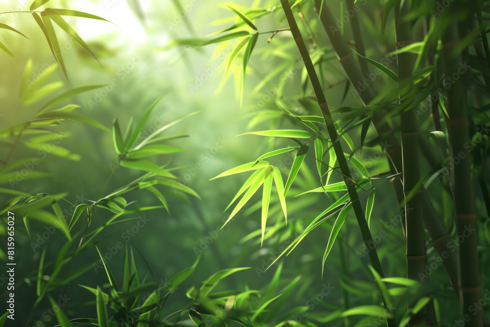 A serene bamboo forest bathed in soft sunlight, with slender bamboo stalks stretching towards the sky and lush green foliage filtering the dappled light, creating a tranquil oasis of natural beauty. A serene bamboo forest bathed in soft sunlight, with slender bamboo stalks stretching towards the sky and lush green foliage filtering the dappled light, creating a tranquil oasis of natural beauty.