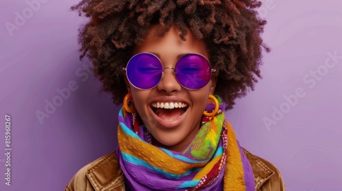 Woman with Colorful Fashion Accessories