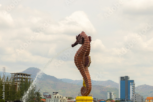 new seahorse at kampot cambodia photo