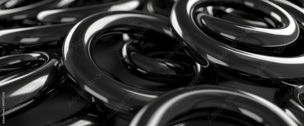 Dark Rings, 3D Render Illustration, 3D Rendering Dark Rings, 3D Render Illustration, 3D Rendering