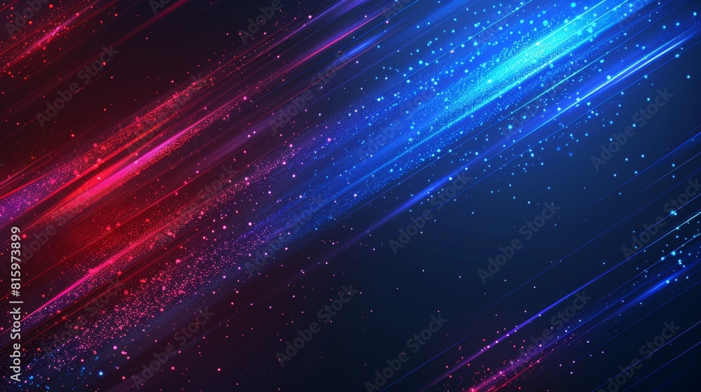 The blur banner with the flare rays and gradient effect is a digital technology concept using internet data and network cyber technology. The background shows a line speed motion light effect