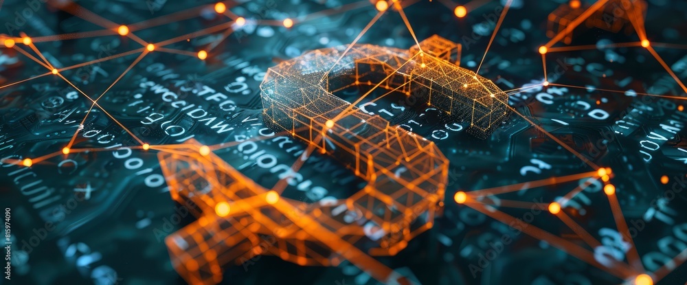 Fintech Concepts Illustrated With A 3D Dollar Sign And Digital Connections Convey Innovation And Connectivity, 3D Rendering Fintech Concepts Illustrated With A 3D Dollar Sign And Digital Connections Convey Innovation And Connectivity, 3D Rendering