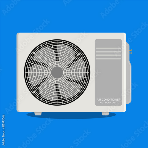 AC outdoor unit flat vector design