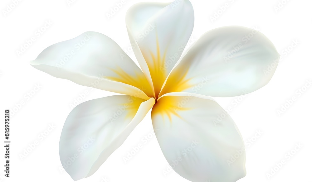 Fototapeta premium White frangipani flower isolated on white background