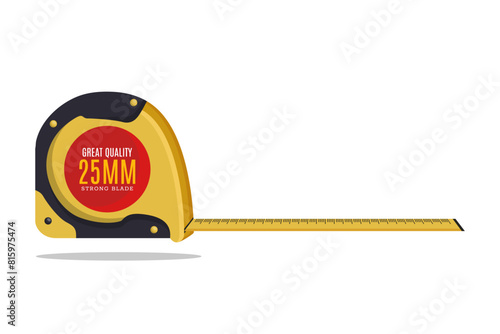 Measurement tape flat vector illustration design on white background