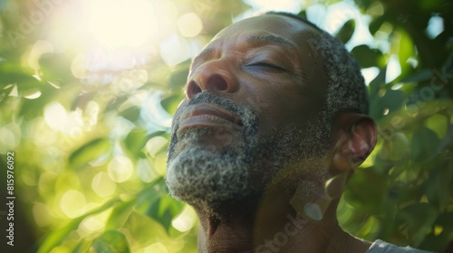 Close-up of Serene Elderly Man