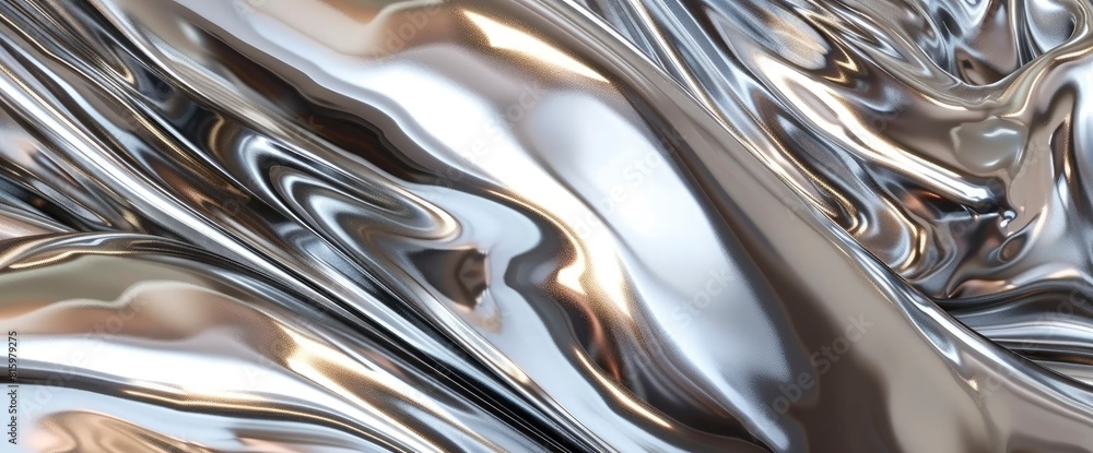 Abstract 3D Chrome Background, 3D Rendering Abstract 3D Chrome Background, 3D Rendering