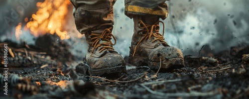Firefighter boots in the line of duty