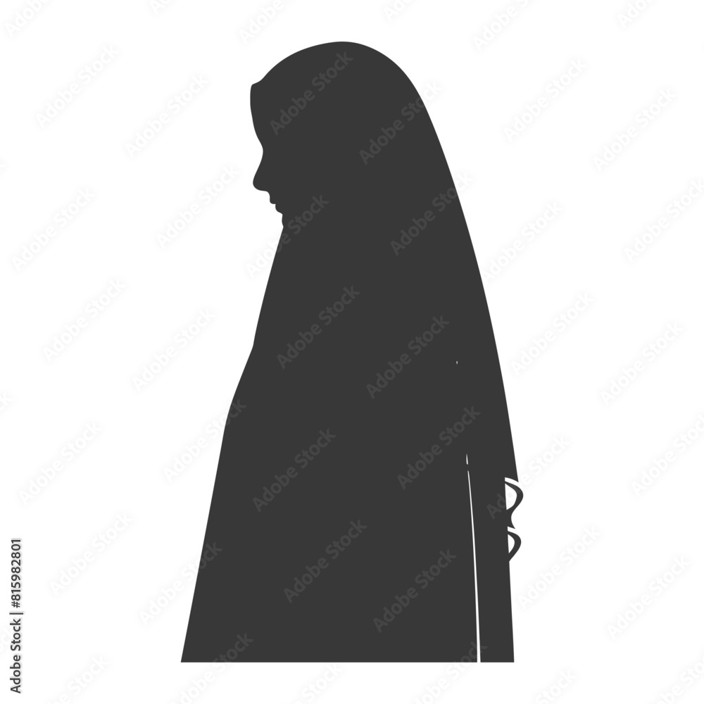 Silhouette hijab symbol black color only Silhouette hijab symbol black color only
