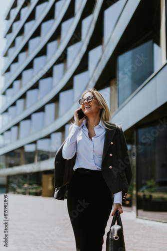 Business professional walki...