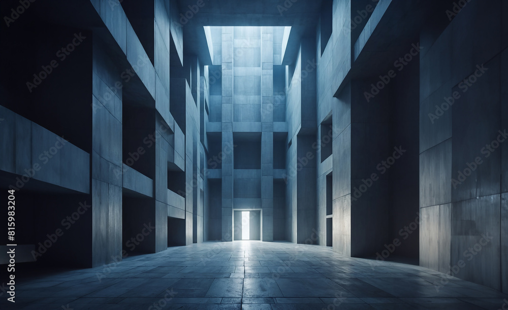 empty space of concrete construction, abstract, modern architectural space empty space of concrete construction, abstract, modern architectural space