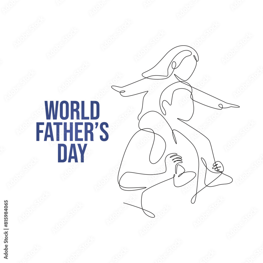 World Fathers Day vector design template. family vector illustration. vector eps 10. flat design. World Fathers Day vector design template. family vector illustration. vector eps 10. flat design.